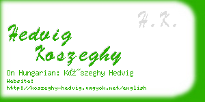 hedvig koszeghy business card
